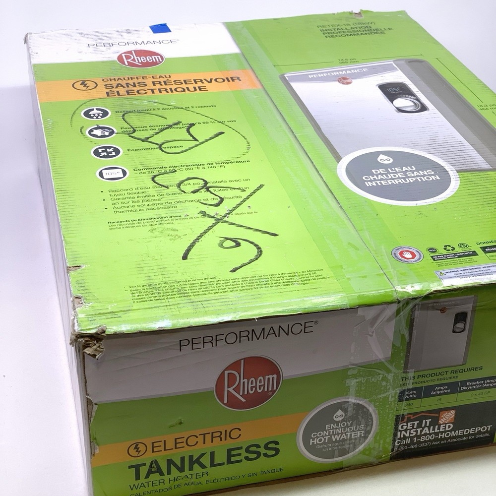 Rheem RETEX-18 Performance 18kW 3.5 GPM Electric Tankless Water Heater 240V NEW