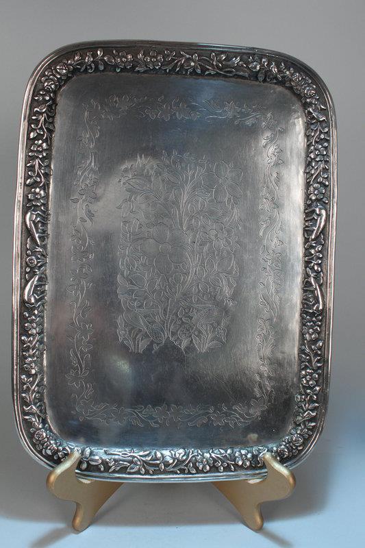 Antique Hand Crafted Repousse Silver Set.