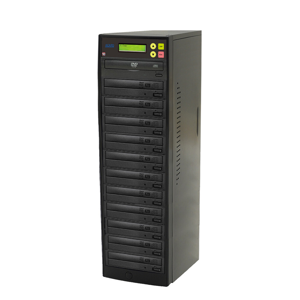 11 Target DVD CD Duplicator Tower Burner Multiple Disc Copier ACARD-S11T-DVD-BK