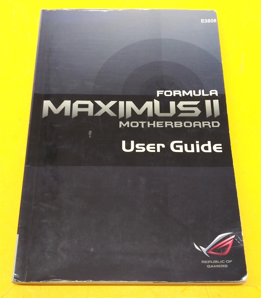⭐️⭐️⭐️⭐️⭐️ ASUS Maximus II Motherboard User Guide Manual E3808