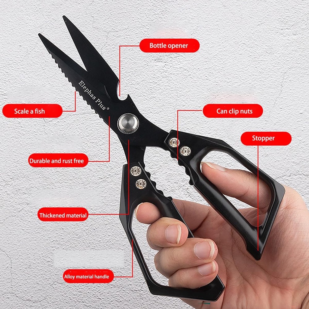 Multi-Purpose Rust Proof Kitchen Shears, Heavy Duty Meat Scissors, Dishwasher...