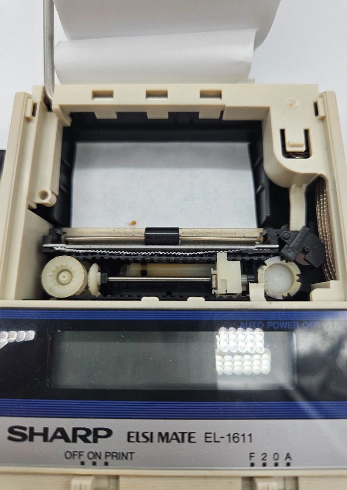 Vintage Sharp EL-1611 C Hand Held Print Display Calculator 10-Digit Printer