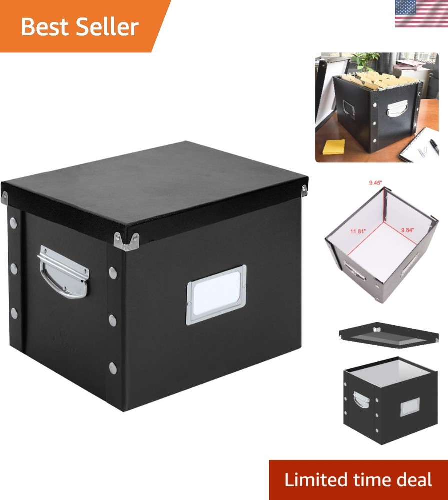 Letter-Size File Box, Black