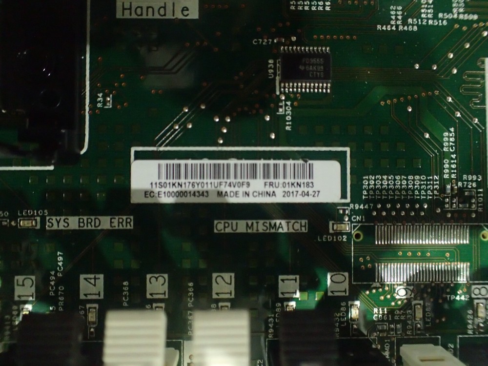 01KN183 X3650 M5 CPU Server System Board IBM 01KN176