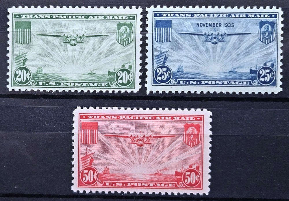 Trans-Pacific Air Mail Set  #C20-C22
