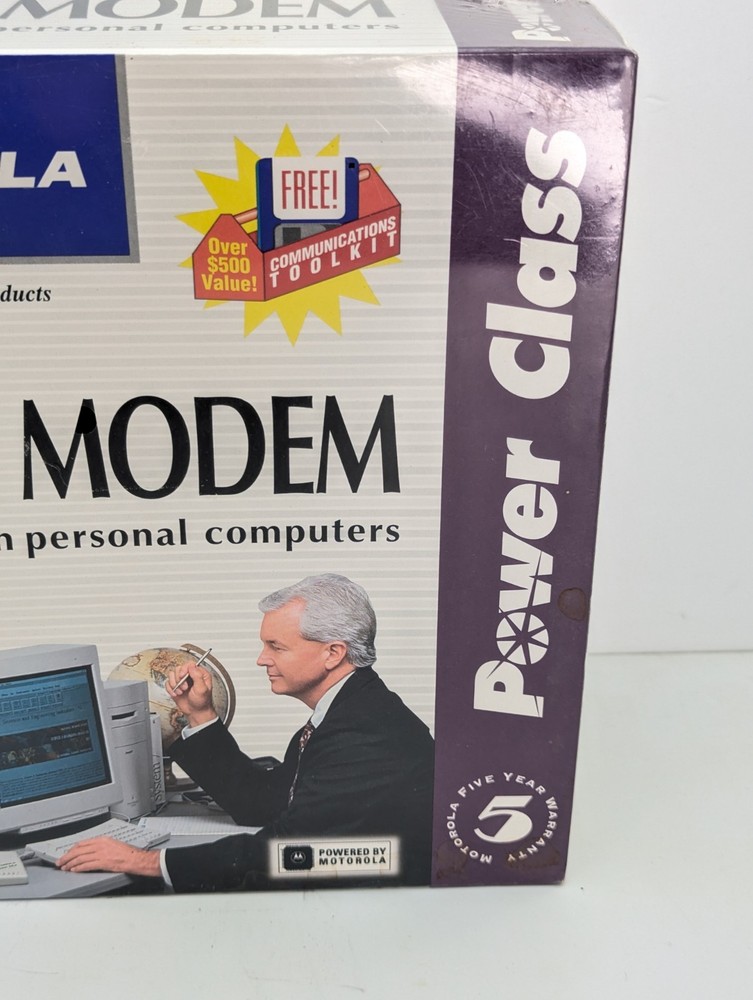 Motorola Power Class 28.8 Data/Fax Modem Macintosh V.34 Vtg Computing