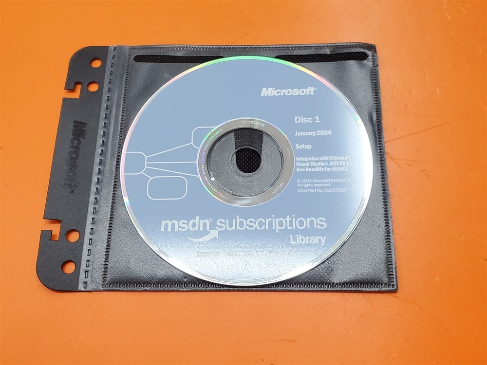 ⭐️⭐️⭐️⭐️⭐️ Microsoft MSDN Subscriptions Library Disc 1 January 2004 Setup