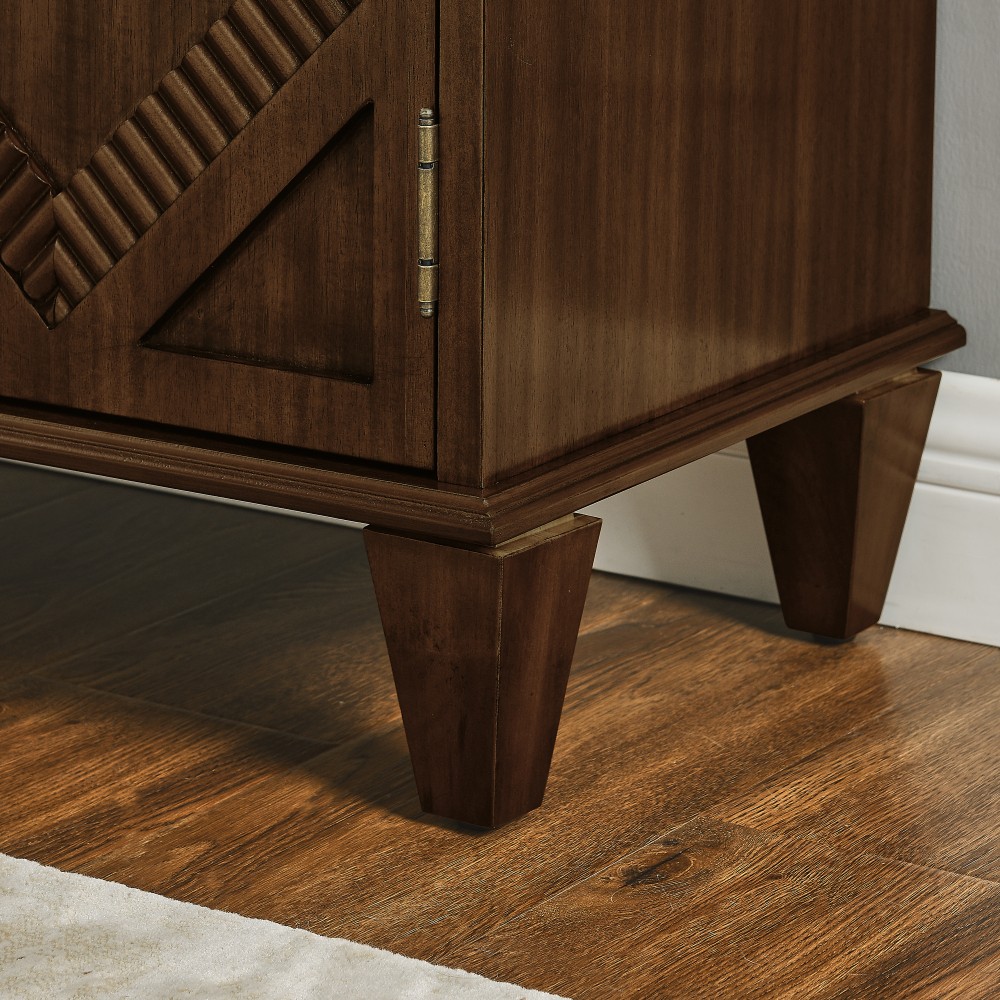 Vintage Wooden Sideboard with Storage Functionality Crafted from Walnut Wood