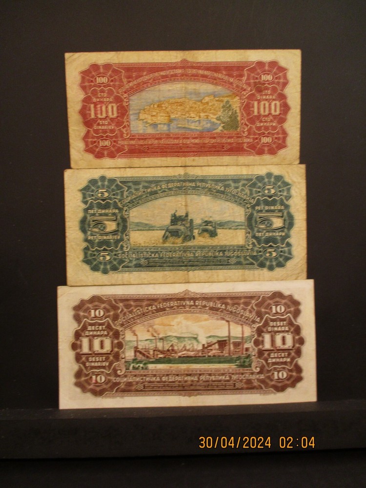 YUGOSLAVIA CURRENCY DATED 1955-1965