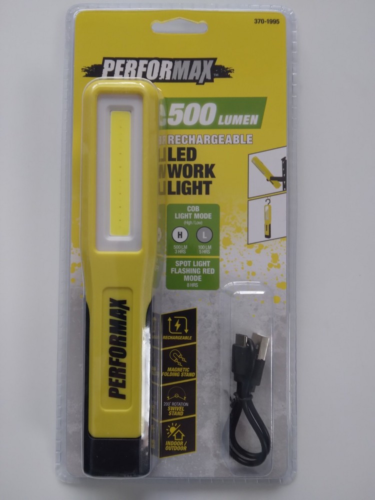Performax 500 Lumen Rechargeable Handheld Work Light
