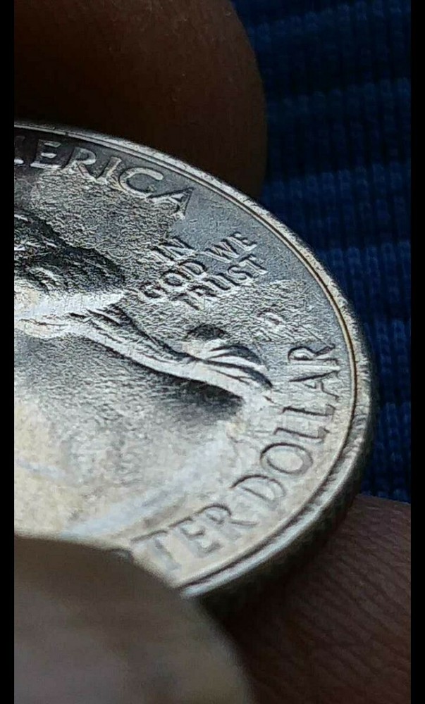 WEAK "D" MINTMARK 2020 MARSH BILLINGS ROCKEFELLER 25c GREASE FILLED DIE ERROR