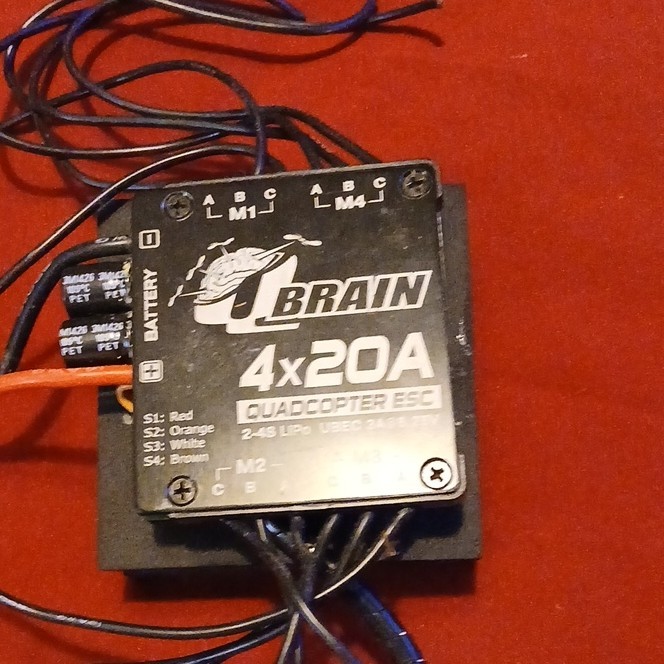 JBrain 4x20A ESC 2-4S LiPo UBEC 3A@5.2V Brushless Quadcopter Controller