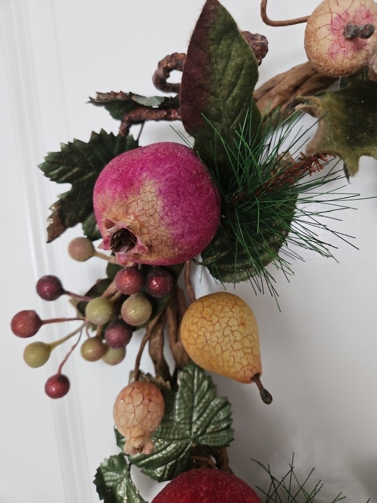 Peach And Wine Haveste Wreath. A4