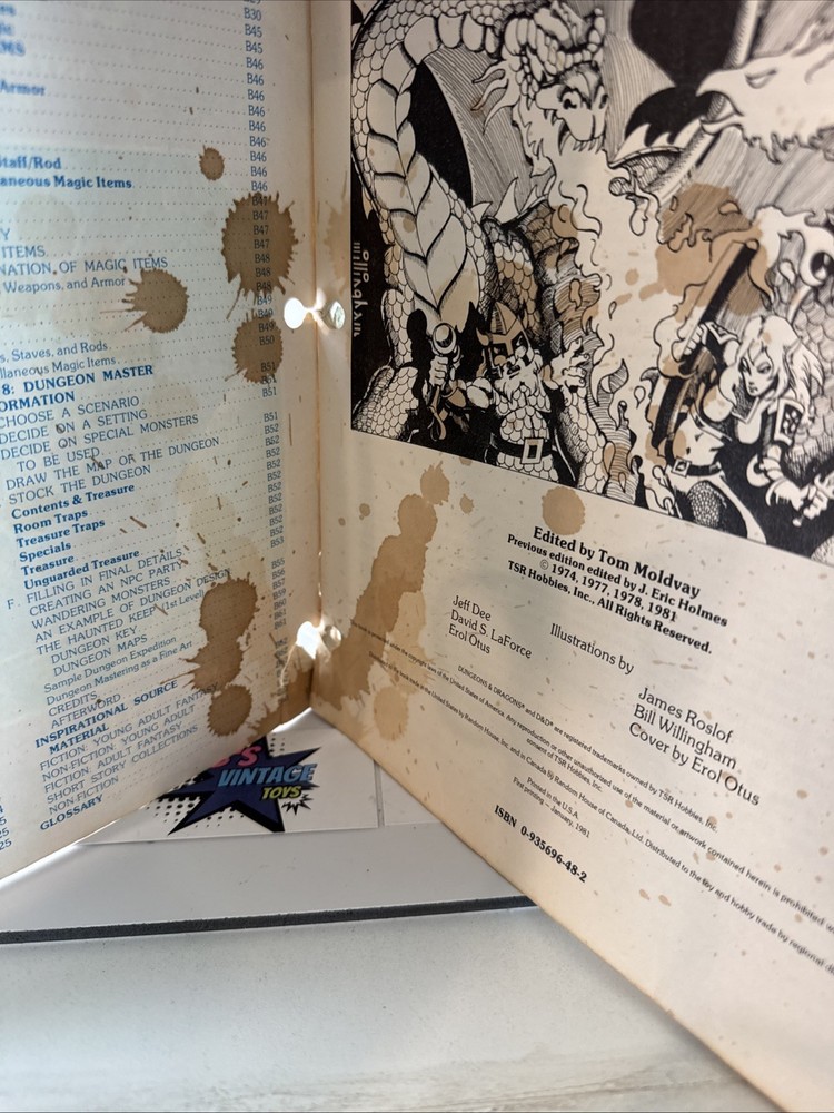 Fantasy Adventure Game Basic Rulebook Dungeons and Dragons TSR 1980