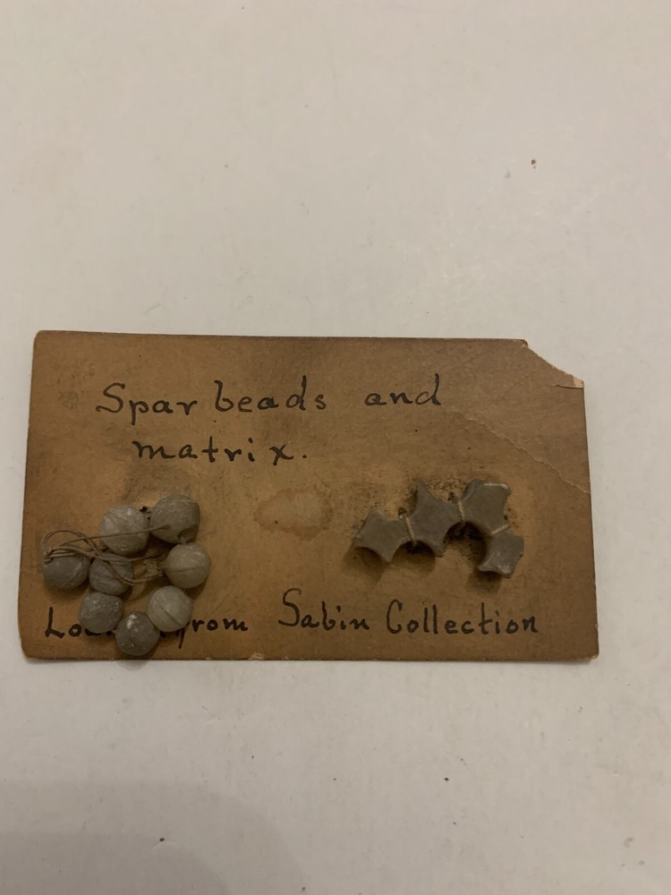 Antique Spar Beads and Matrix
