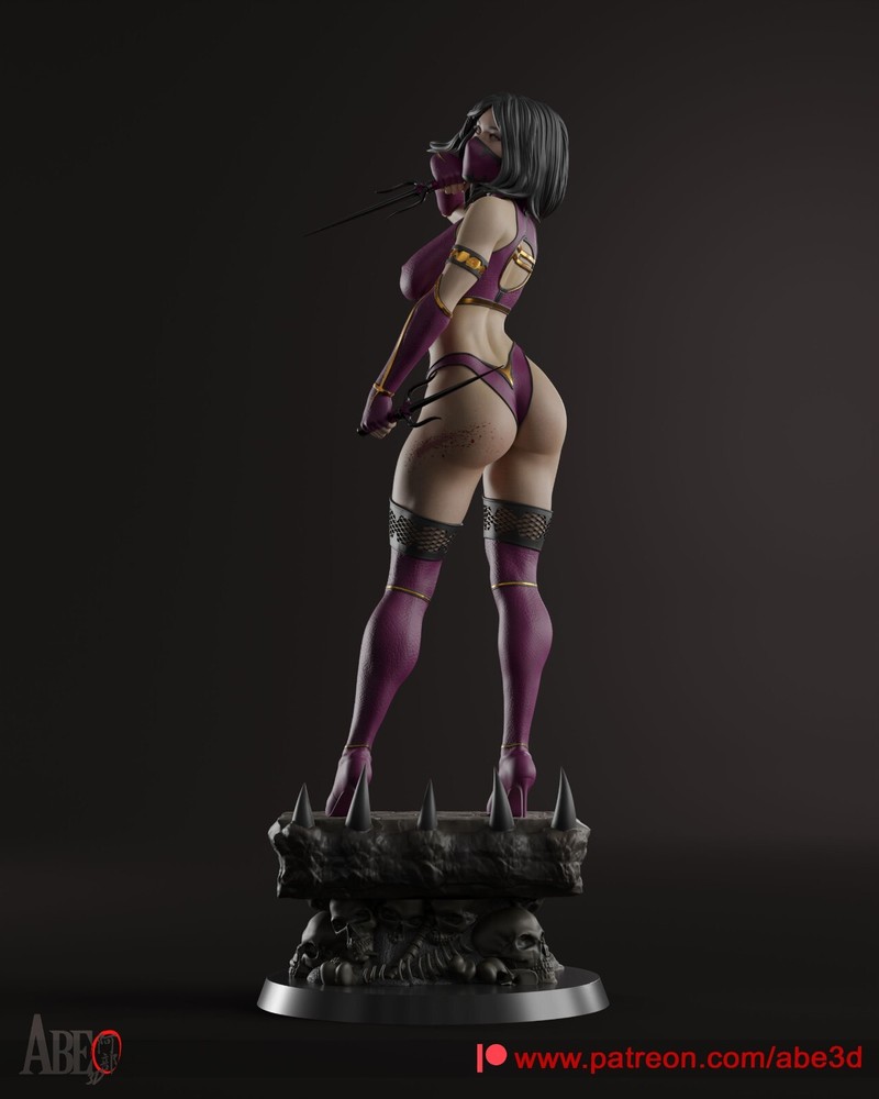 Mileena (MK) Statue 3D Print Unpainted/Unassembled