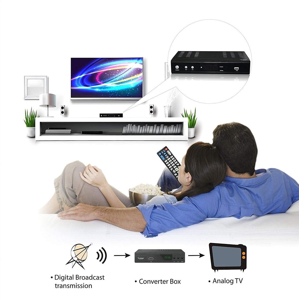 Compact Digital Converter Box with QAM Tuner