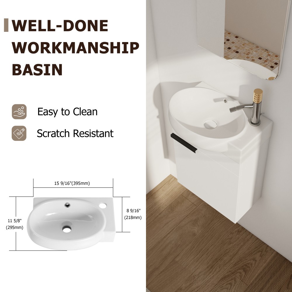 Soft Close Doors Bathroom Vanity W Sink Storage Rack