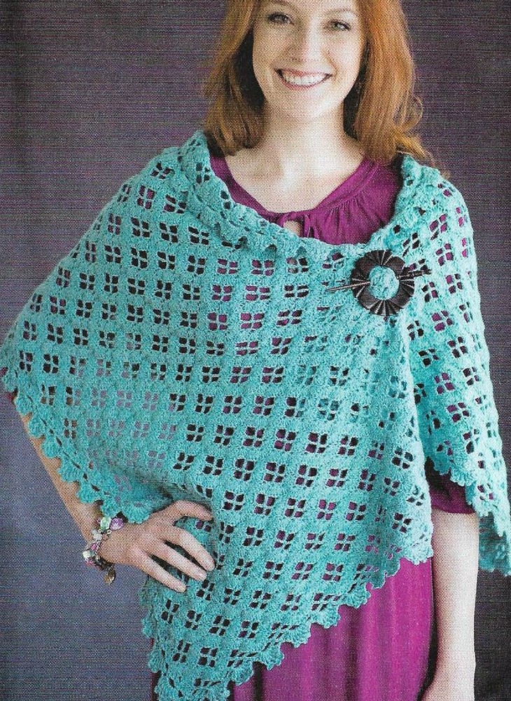 CAPRI WRAP SHAWL WOMEN'S CROCHET PATTERN INSTRUCTIONS