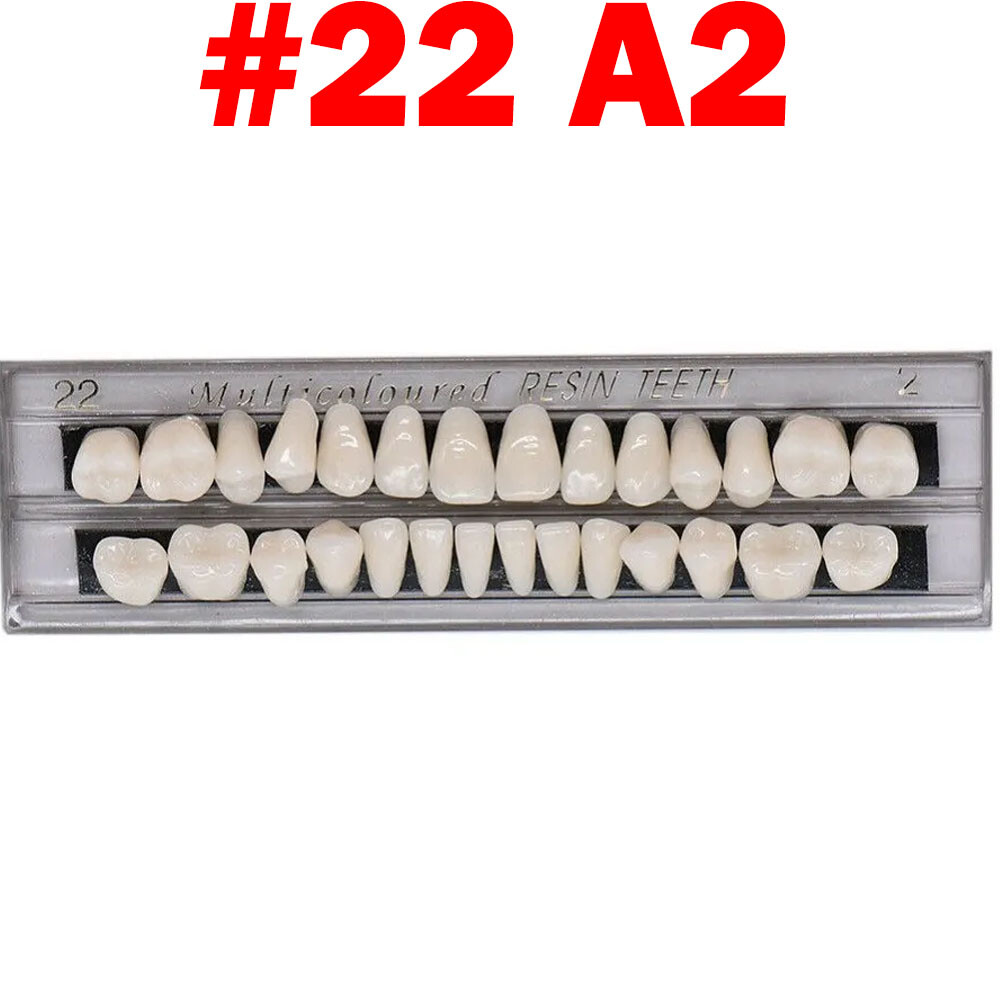 5 Set Dental Acrylic Resin Denture A2 A3 Shade False Teeth Full Sets Upper Lower