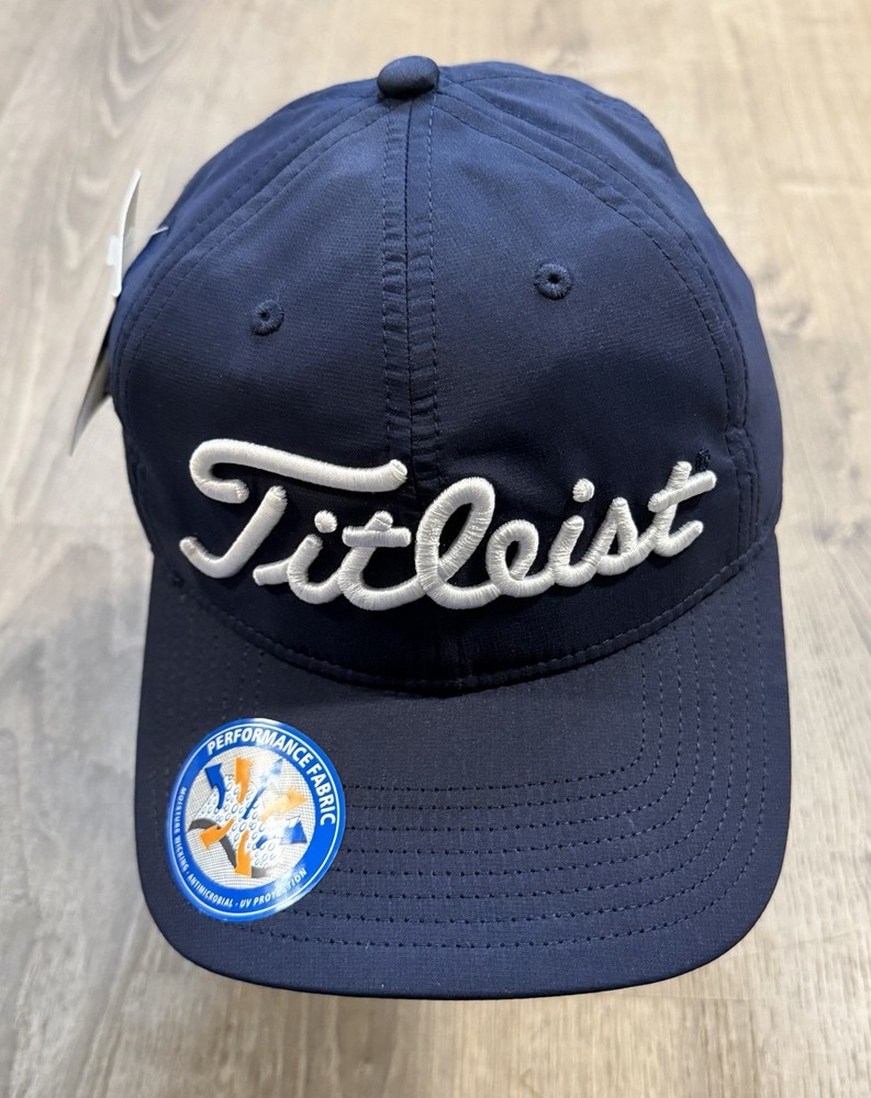 Titleist NXT Tour Adjustable Strap Golf Hat Script NOS Navy Blue NWT