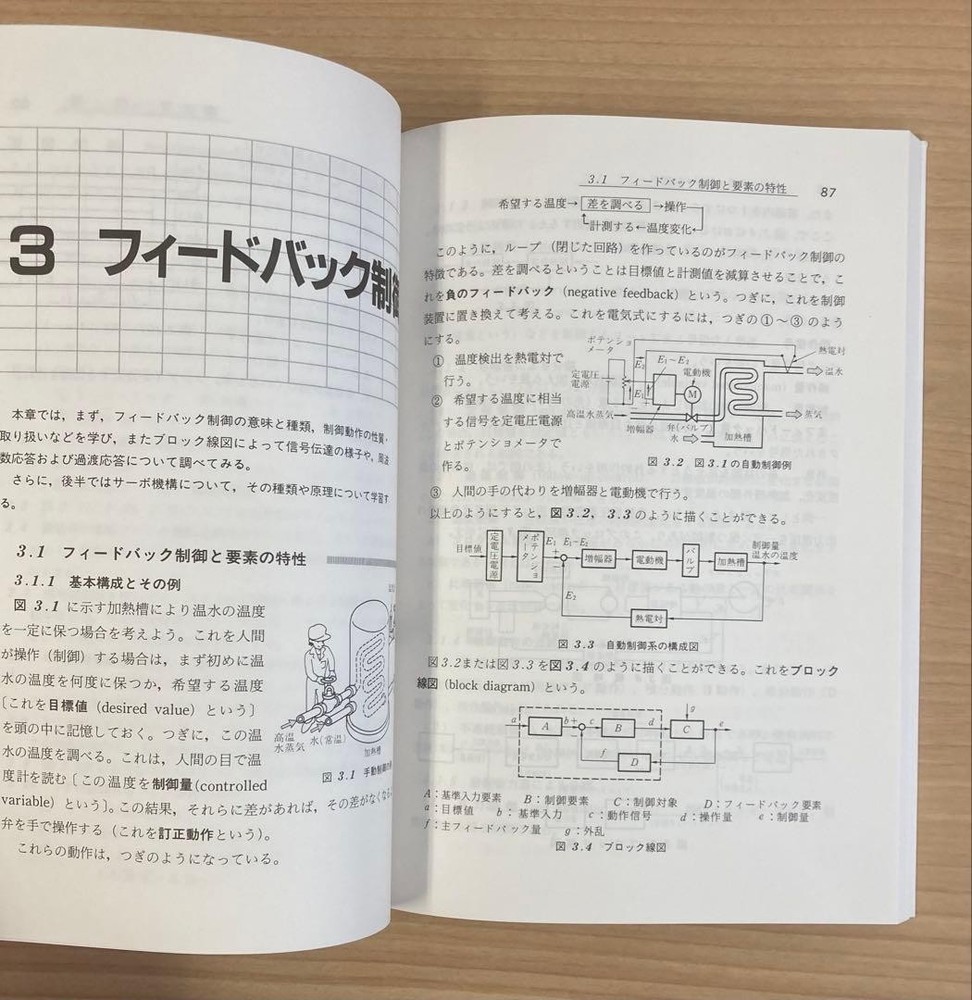 Japanese school textbook Automatic Control (Specialized Training School Textbook