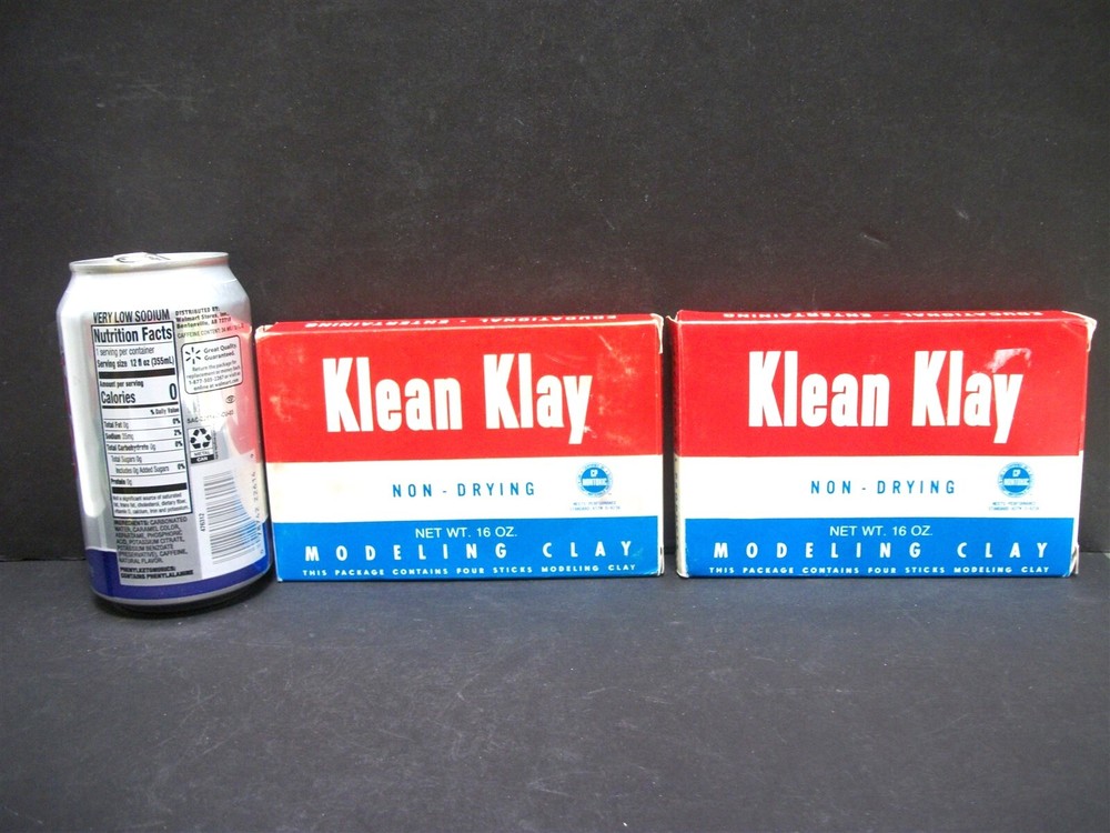 2 pkgs Klean Klay 1 lb each Red Brown Modeling Clay Non Drying UNOPENED