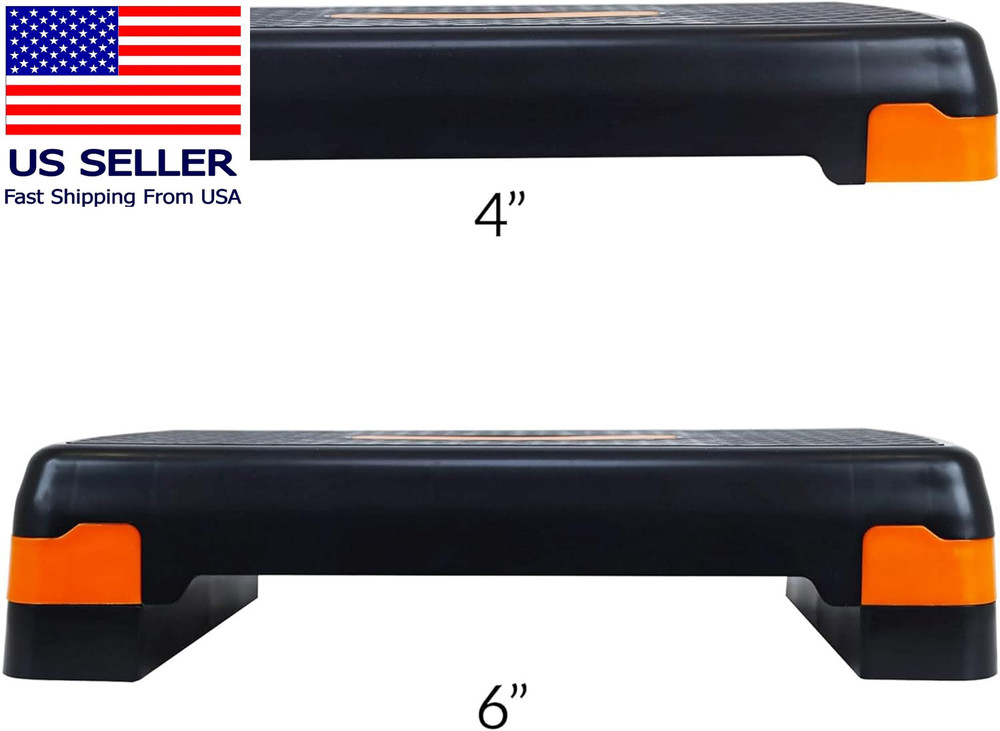 Adjustable Workout Aerobic Stepper Step Platform Trainer, 27-Inch, Multiple Colo