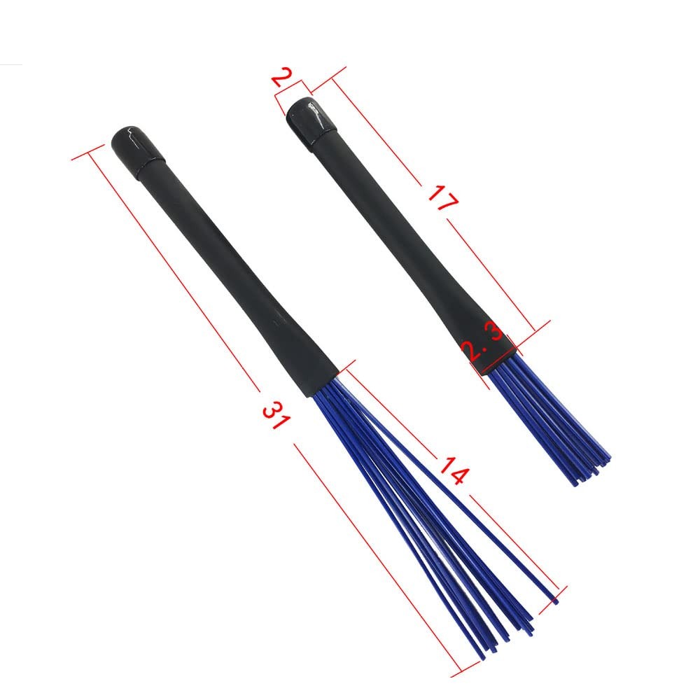Jiayouy 1 Pair Drum Brushes Sticks Percussion Retractable Nylon Brush...