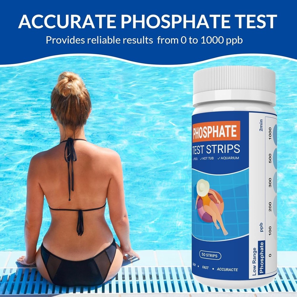 Phosphate Kit - Pool Phosphate kit-50 Counts Phosphate Strips for Swimming...