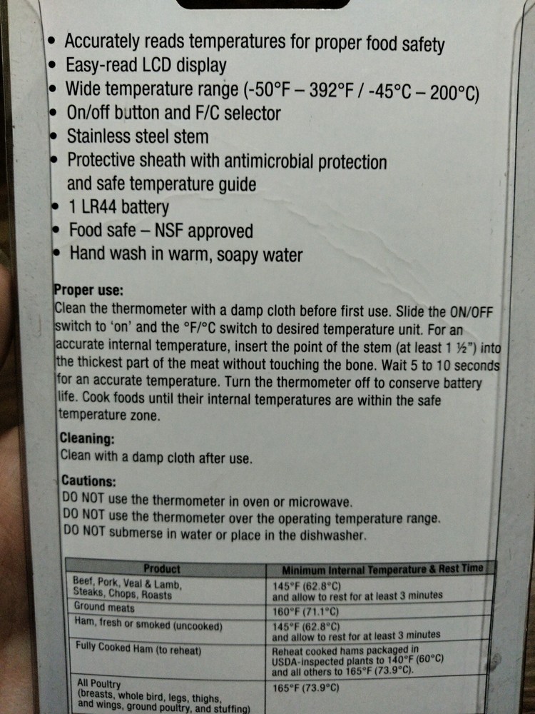 HIC Instant Read Digital Thermometer