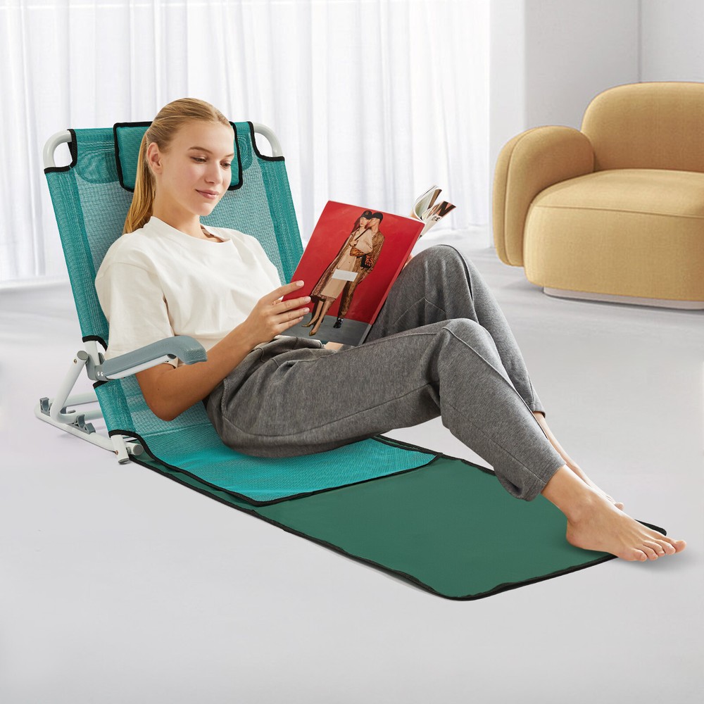 Foldable Adjustable Bed Backrest Support Sit-up Back Rest Bed Chair 198.42 lbs