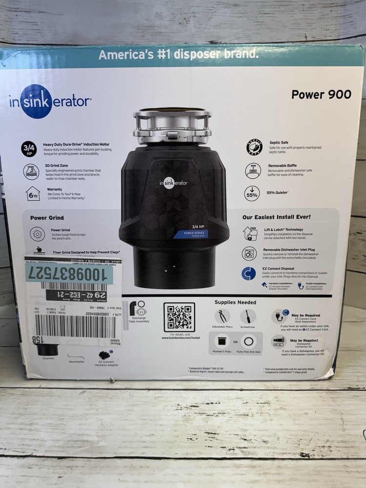 Garbage Disposal InSinkErator Power 900 Continuous feed 3/4 HP