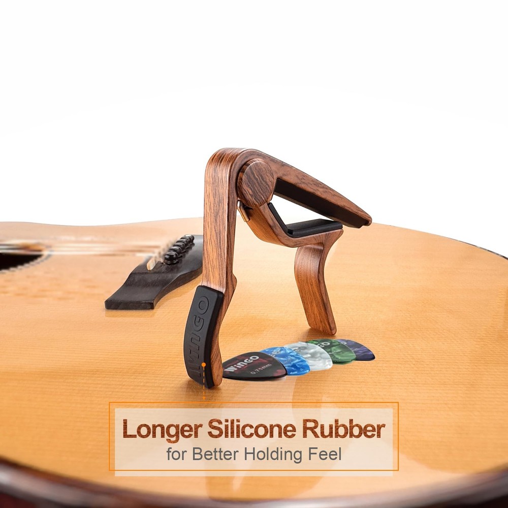 WINGO Classical Flat Guitar Capo for Nylon String Rosewood