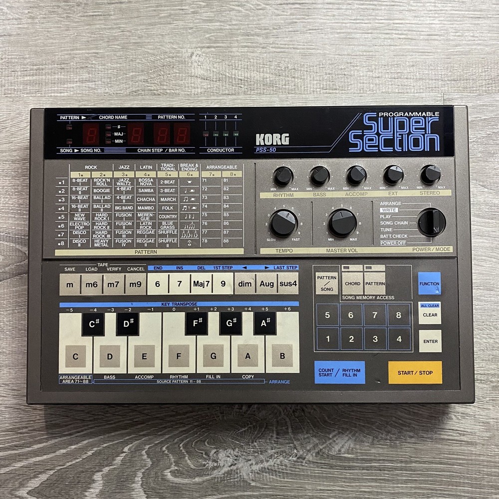 Korg PSS-50 Programmable Super Section Portable Synthesizer Tested🔥🔥🔥