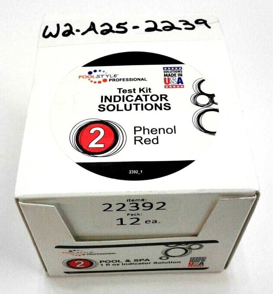 Poolmaster Pro 22392 Test Kit Indicator Solutions #2 Phenol Red 12 Pack 1oz Each