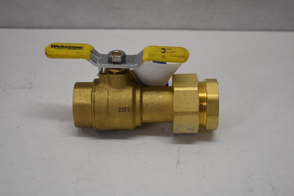 Webstone 1" IPS Isolator Water Heater Service Valve Blue Handle 500 WOG E2