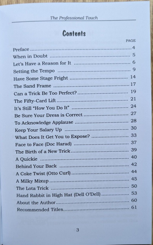 The Professional Touch by Donald "Monk" Watson