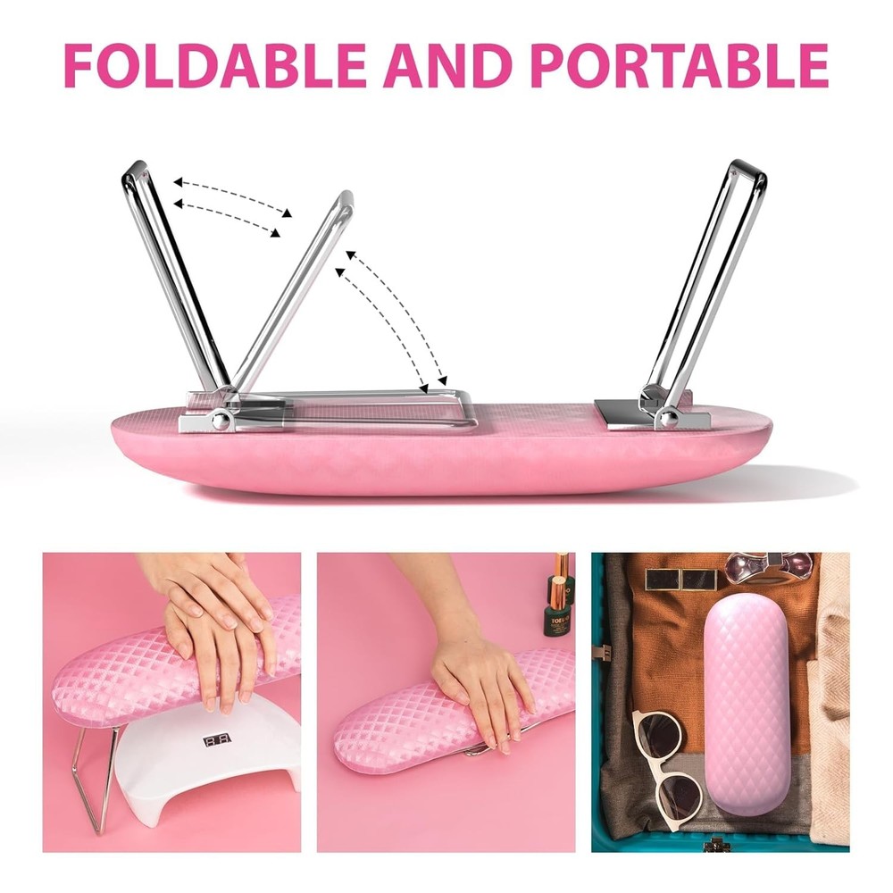 Nail Armrest, Microfiber Leather Nail Hand Pillow