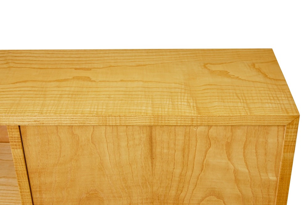 SWEDISH MID CENTURY ELM OPEN BOOKCASE