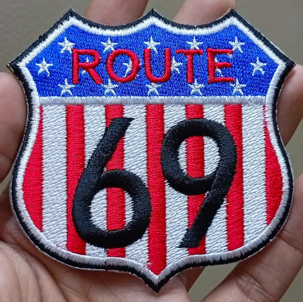 Route 69 Patch Rt.69 Patch Iron On Patch - Sew Patch - Embroidered Patch