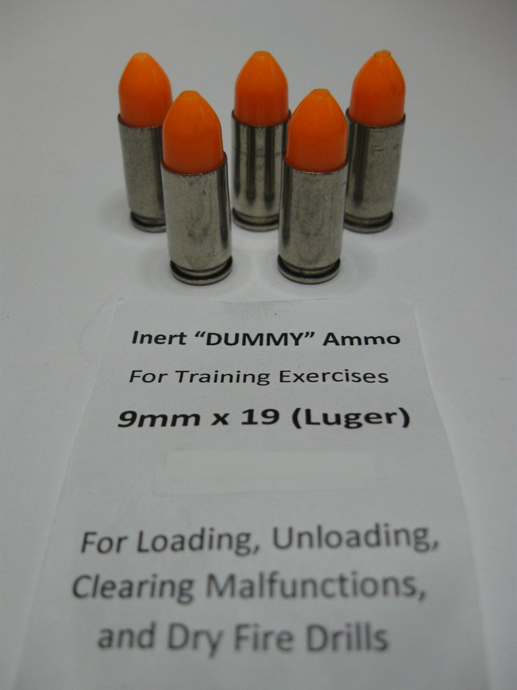 9 mm Brass Snap Caps Safety Training 9mm for loading-unloading, stoppage drills