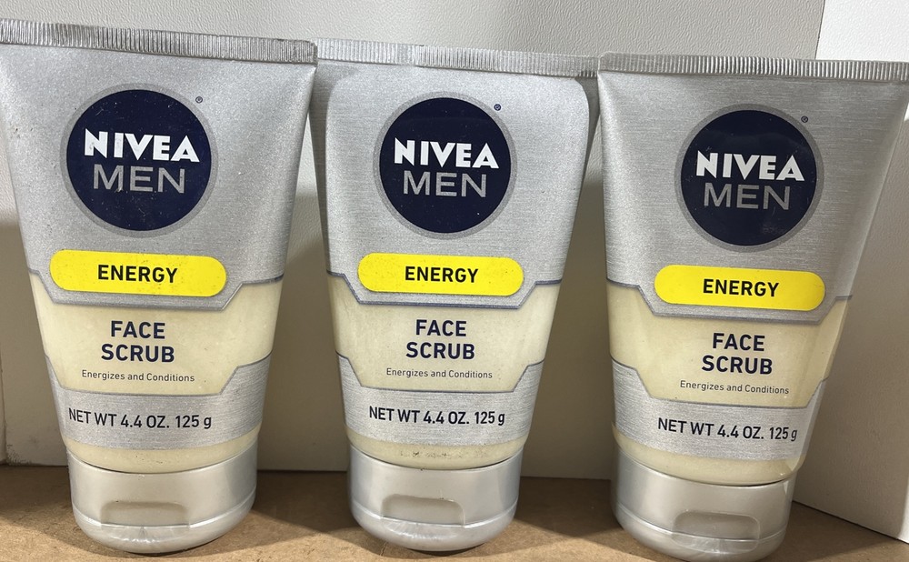 Nivea for Men ENERGY Face Scrub, 4.4 Oz ~ 3 Pack