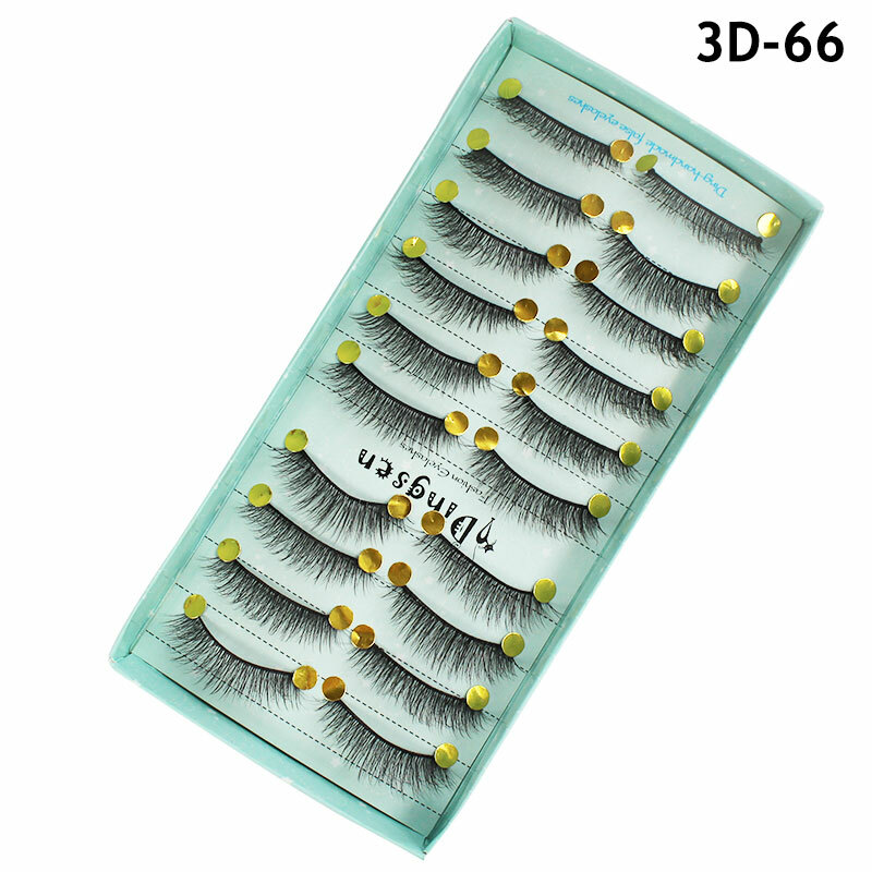 10Pair 3D False Eyelashes Wispy Fluffy Natural Soft Long False Eyelashes Makeup✔