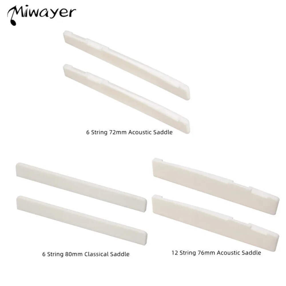 Miwayer 12 ,6 String 6 String Classical Guitar Bone Saddle, Guitar Bridge Saddle
