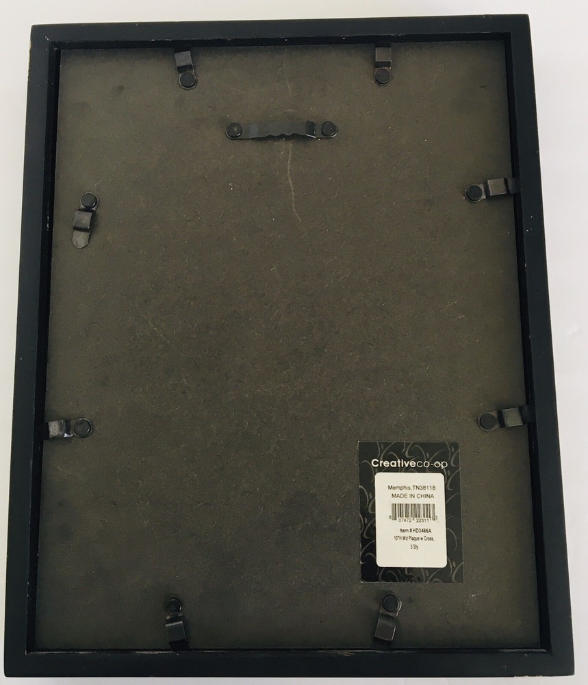 Enameled Christianity Crosses Mounted In Shadow Box Frame