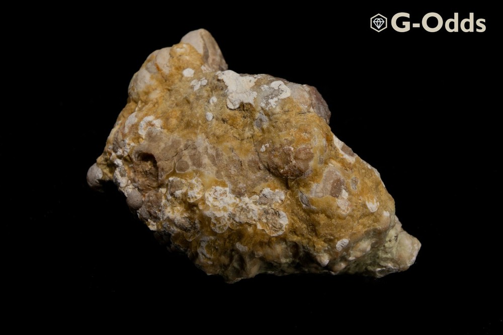 Rare broken geode around 2" with iron oxide and quartz