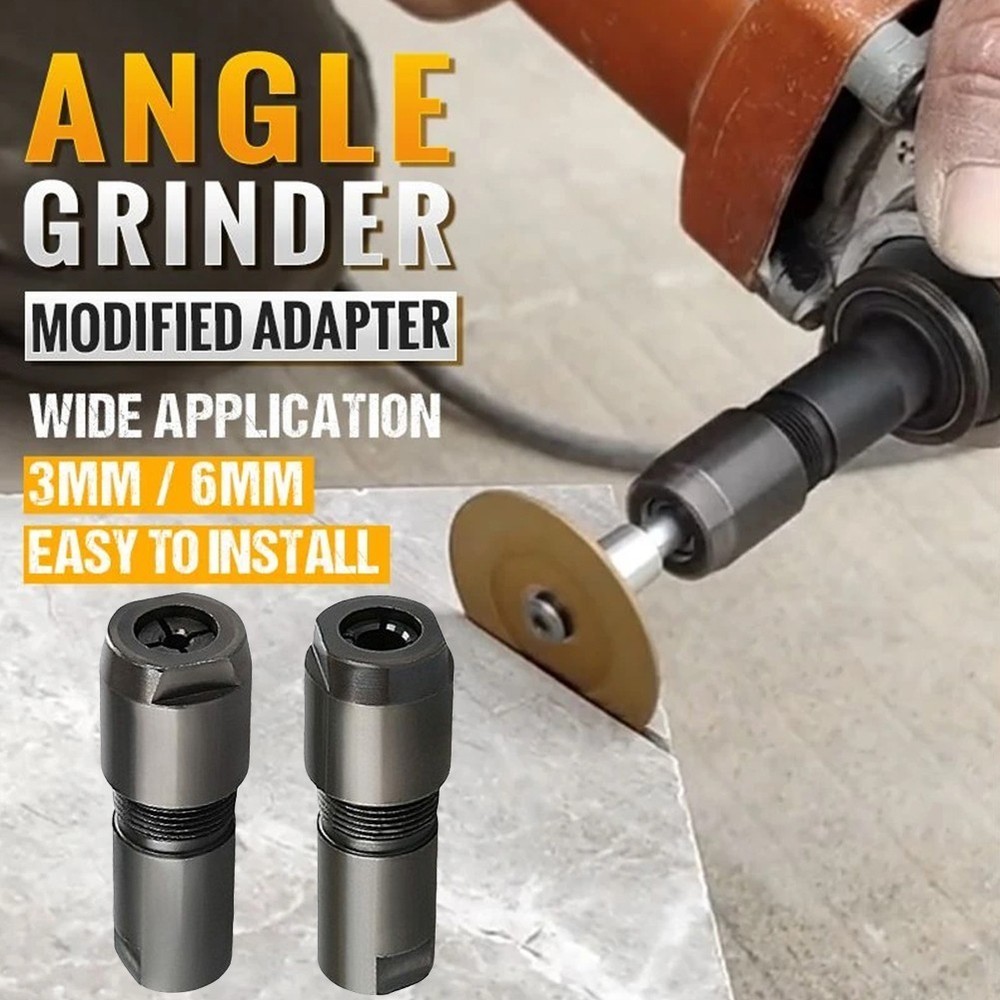 2x 100-Type Angle Grinder Modified Adapter To Straight Grinder Chuck M10 Thread.