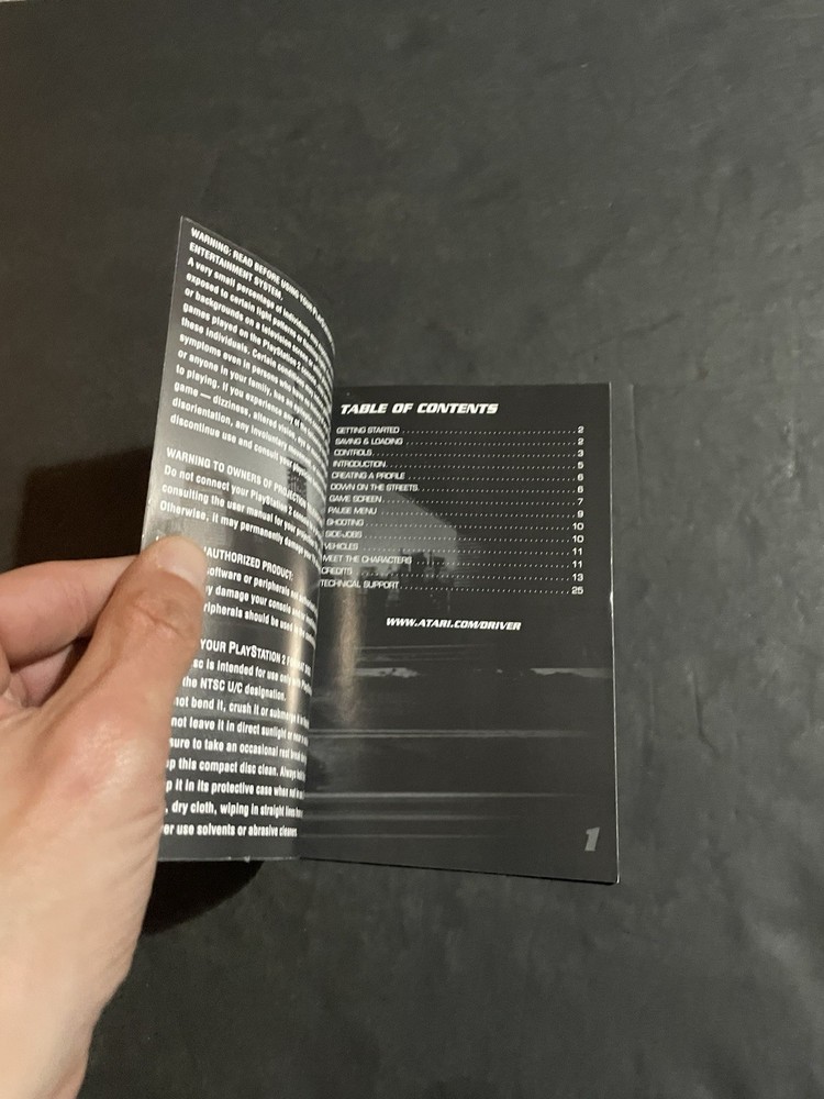 driver parallel lines ps2 Manual only