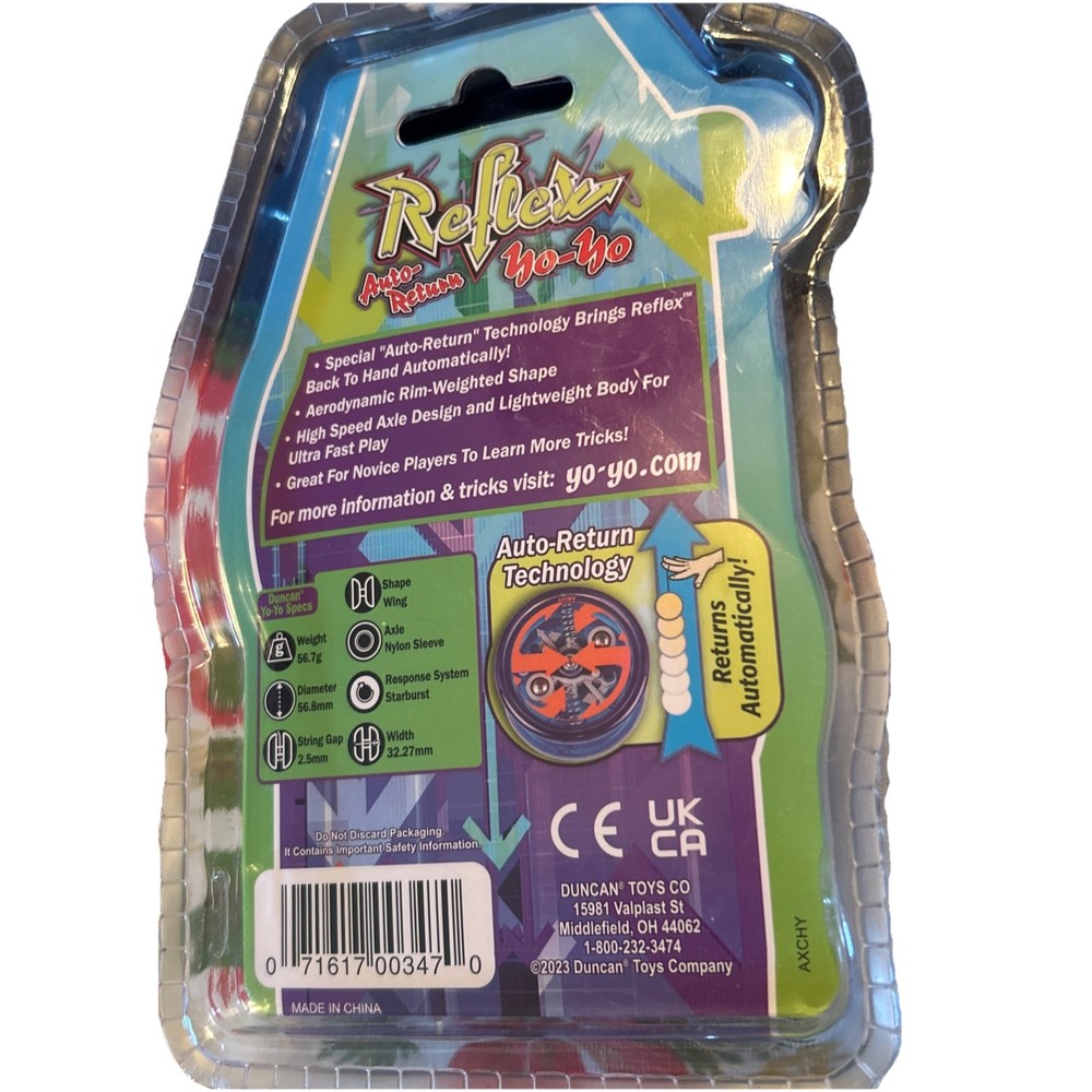 Duncan Reflex Auto Return Automatic Beginner Yo-Yo Blue Orange NEW